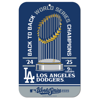 2025 World Series Champions 11" x 17" Plastic Sign