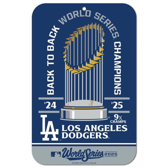 2025 World Series Champions 11" x 17" Plastic Sign